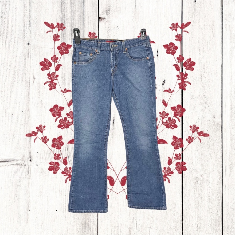 Levi Strauss & Co. 516 Super Low Stretch Bootcut Blue Jeans Juniors 3